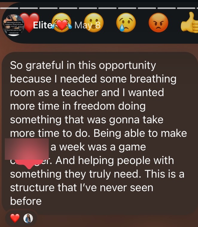 Teacher testimonial about breathing room, freedom, and helping people